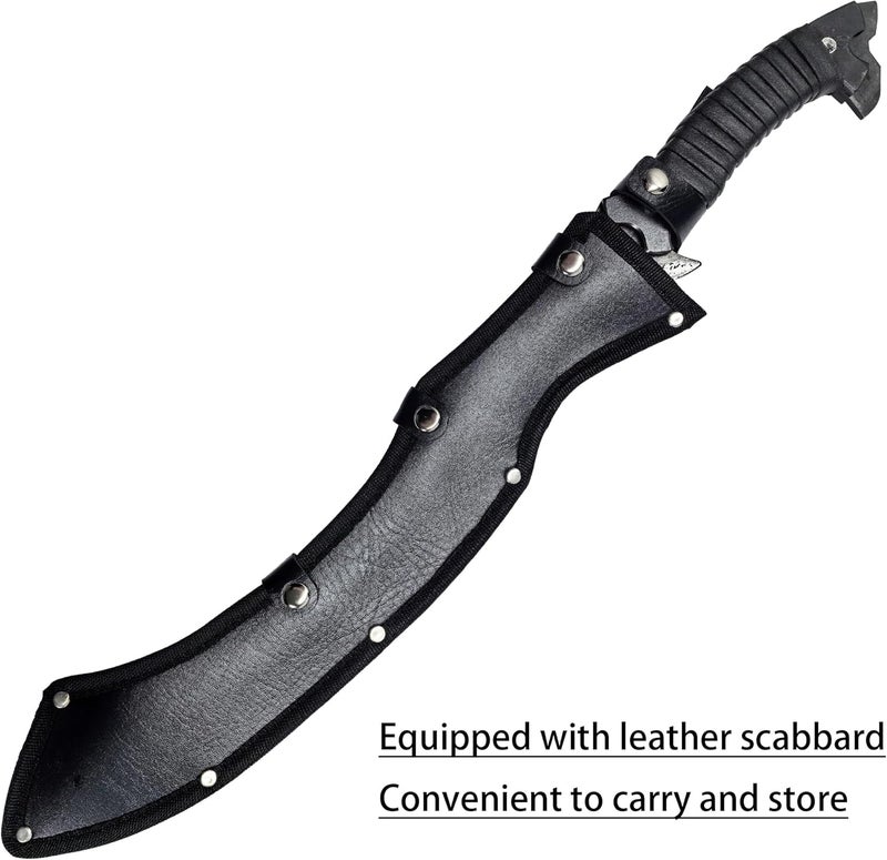 SV Handmade cast Manganese Steel Chopping Blade Sword, Full Tang, Outdoor, Hunting, Camping, Hiking, Survival, with Protective Cover, Multiple Styles to Choose from - Image 3